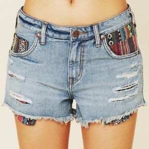 Free people denim shorts